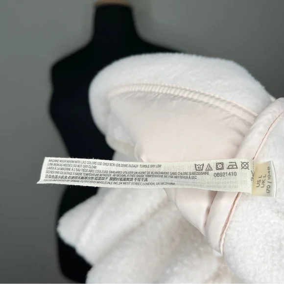 NWT Free People Movement Pale Pink Canvas Hit The Slopes Fleece Snap Jacket L - Picture 7 of 10